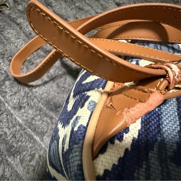 Spartina 449 Navy and Beige Patterned Backpack - Picture 9 of 9